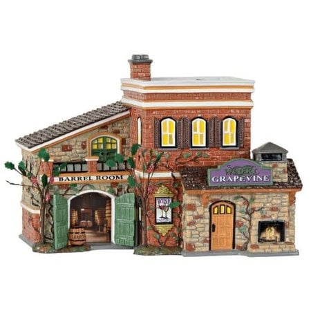 Department 56 Snow Village Grapevine Winery Lit Building