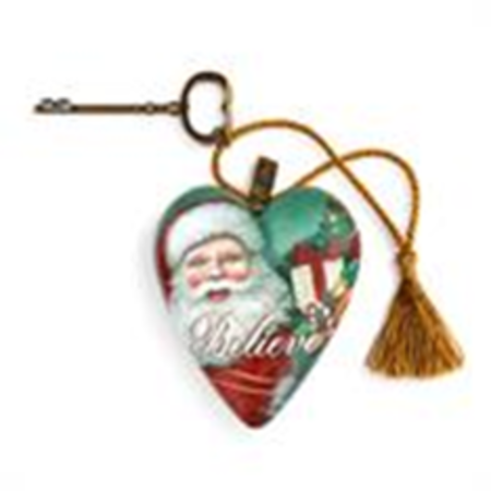 Believe Jolly Santa Art Heart