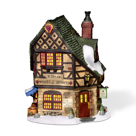 Department 56 Dickens' Village E Tipler Agent Wine Spirits Lit Building