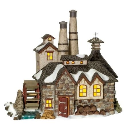 Department 56 Dickens' Village London Gin Distillery Lit Building