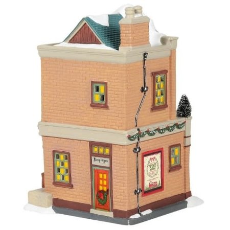 Department 56 Christmas in the City Model Railroad Shop Lit Building