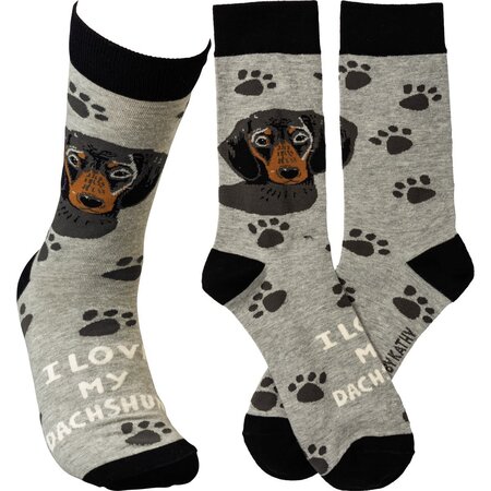 I Love My Dachshund Socks