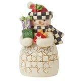 Jim Shore Jim Shore Mini Snowman with Checkered Hat Figurine