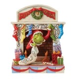 Jim Shore Jim Shore Grinch Peaking Out of Fireplace Figurine