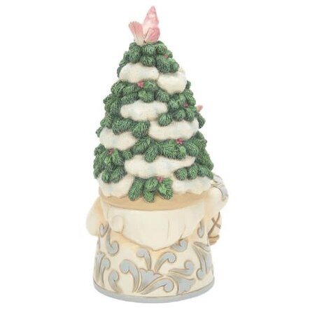 Jim Shore Jim Shore White Woodland Gnome Evergreen Hat Figurine