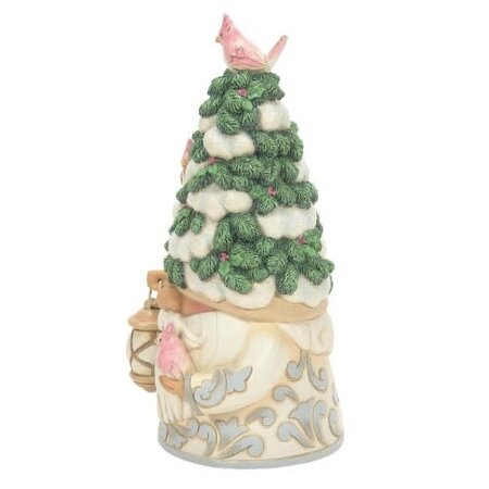 Jim Shore Jim Shore White Woodland Gnome Evergreen Hat Figurine