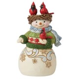 Jim Shore Jim Shore Mini Snowman with Nest on Head Figurine