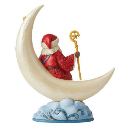 Jim Shore Jim Shore Santa on Crescent Moon Figurine