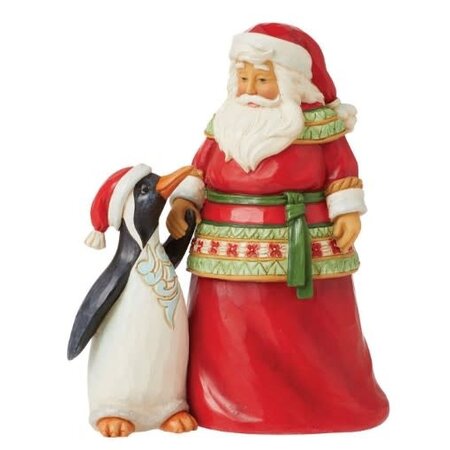 Jim Shore Jim Shore Pint Sized Santa with Penguin Figurine
