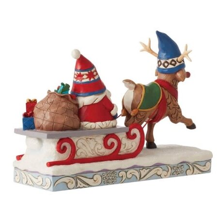Jim Shore Jim Shore Reindeer Pulling Gnome Figurine
