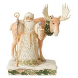 Jim Shore Jim Shore White Woodland Santa with Moose Figurine