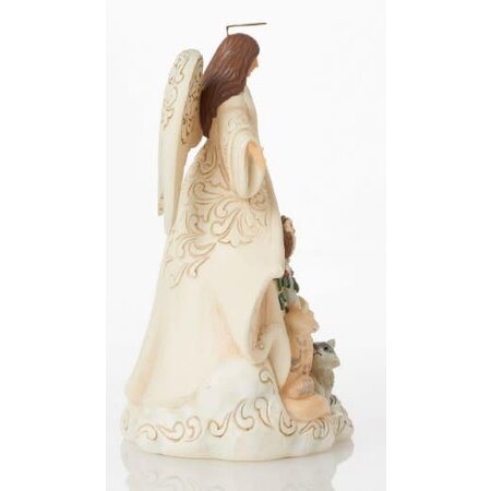 Jim Shore Jim Shore White Woodland Angel with Coat Figurine