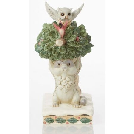 Jim Shore Jim Shore White Woodland Animals Carrying Tree Figurine