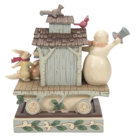 Jim Shore Jim Shore White Woodland Snowman Caboose Figurine