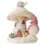 Jim Shore Jim Shore Mushroom House with Bird Figurine