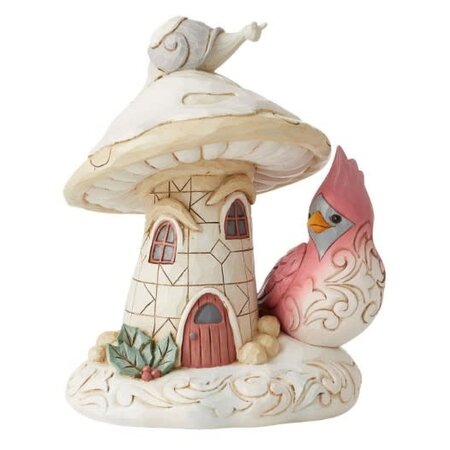 Jim Shore Jim Shore Mushroom House with Bird Figurine