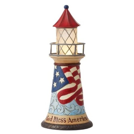 Jim Shore Jim Shore Patriotic Lighted Lighthouse Figurine