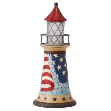 Jim Shore Jim Shore Patriotic Lighted Lighthouse Figurine