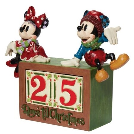 Jim Shore Jim Shore Mickey and Minnie Christmas Countdown Figurine