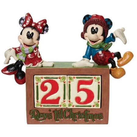 Jim Shore Jim Shore Mickey and Minnie Christmas Countdown Figurine