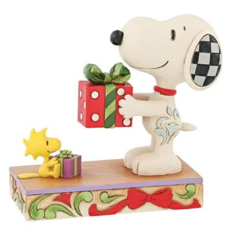 Jim Shore Jim Shore Snoopy and  Woodstock Gift Exchange Figurine