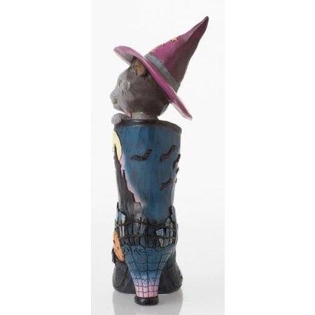 Jim Shore Jim Shore Witch's Boot with Black Cat Figurine