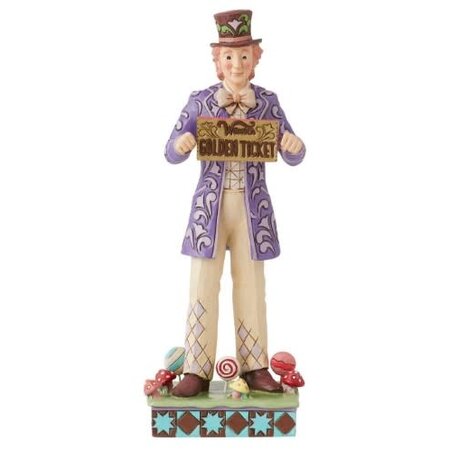Jim Shore Jim Shore Willy Wonka with Rotating  Chocolate Bar Figurine
