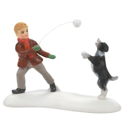 Department 56 Dickens' Village Winter Game of Catch Accessory