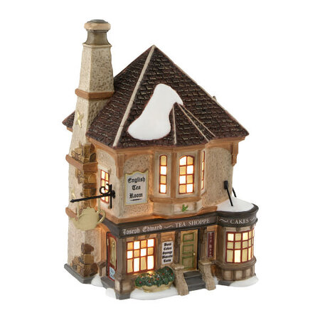 Department 56 Dickens' Village Joseph Edward Tea Shoppe Lit Building