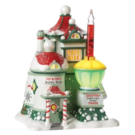 Department 56 North Pole Pip and Pops Bubble Works Lit Building