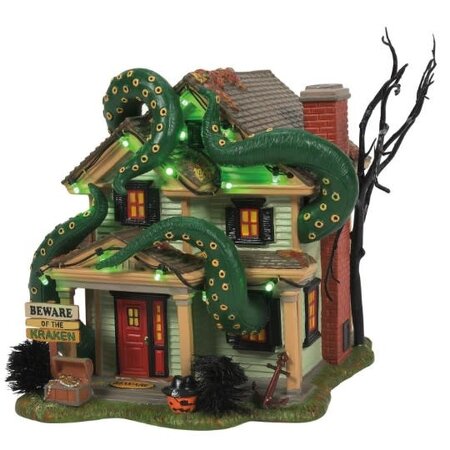 Department 56 Snow Village Halloween The Kraken House Lit Building