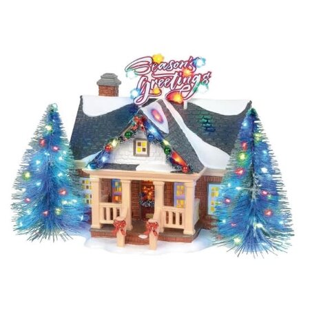 Department 56 Snow Village Brite Lites Holiday House Lit Building