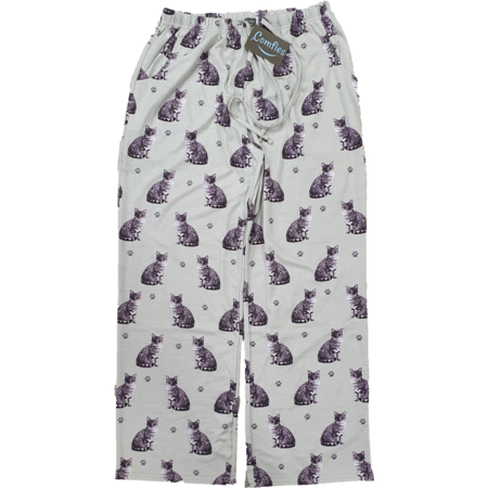 Cat, Silver Tabby Pajama Bottoms