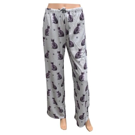 E & S Pets Cat, Silver Tabby Pajama Bottoms