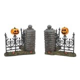 Department 56 Halloween Cross Product Jack Lantern Lit Fence Corners Accessory