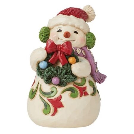 Jim Shore Jim Shore Snowman Wearing Earmuffs Mini Figurine