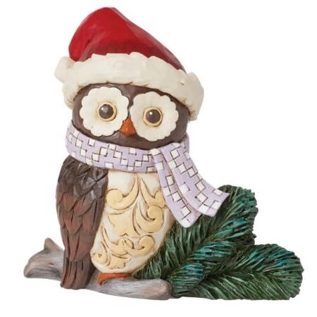 Jim Shore Jim Shore Mini Owl Wearing Santa Hat Figurine