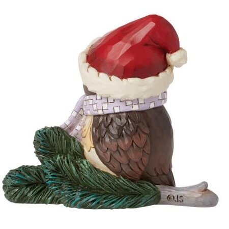 Jim Shore Jim Shore Mini Owl Wearing Santa Hat Figurine