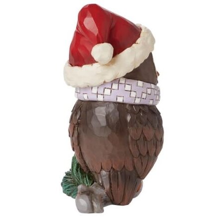 Jim Shore Jim Shore Mini Owl Wearing Santa Hat Figurine