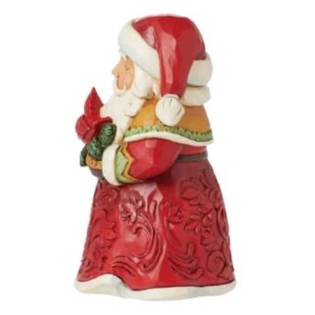 Jim Shore Jim Shore Mini Santa with Cardinal Figurine