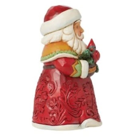 Jim Shore Jim Shore Mini Santa with Cardinal Figurine