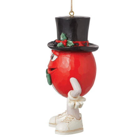 Jim Shore Jim Shore Red M&M in Hat Ornament