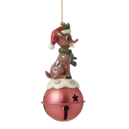 Jim Shore Jim Shore Rudolph Standing on Bell Ornament