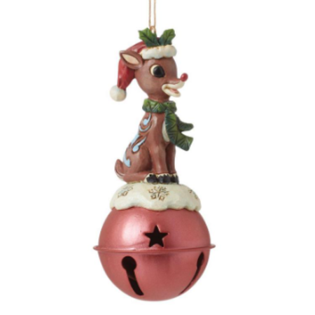 Jim Shore Jim Shore Rudolph Standing on Bell Ornament