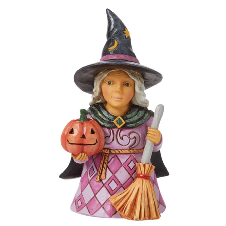 Jim Shore Jim Shore Mini Witch with Pumpkin Figurine