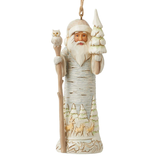 Jim Shore Jim Shore White Woodland Birch Bark Santa Ornament