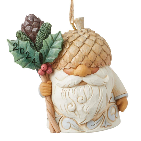 Jim Shore Jim Shore 2024 White Woodland Gnome Ornament