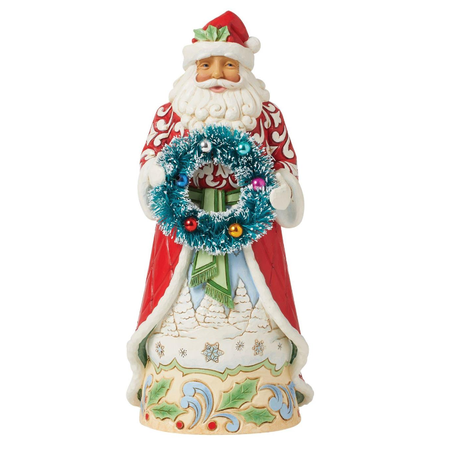 Jim Shore Jim Shore Santa with Sisal Wreath Figurine