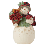 Jim Shore Jim Shore Highland Glen Snowman Basket Figurine