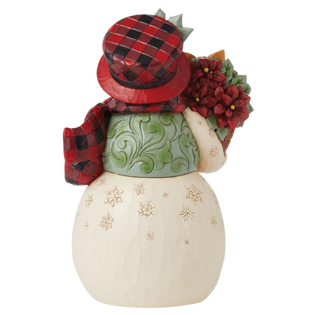 Jim Shore Jim Shore Highland Glen Snowman Basket Figurine